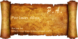 Perlman Alex névjegykártya